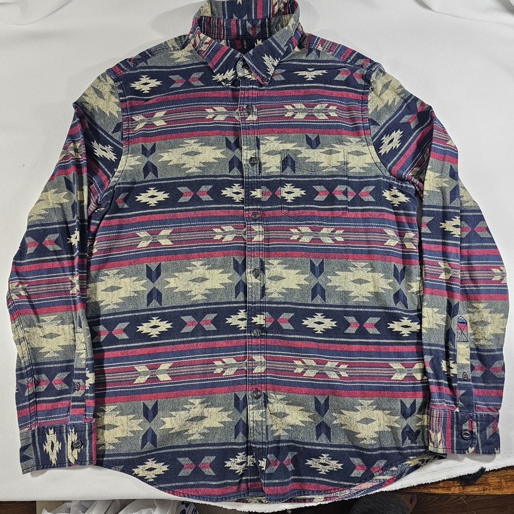 Patterned Button-Up Shirt - image 3